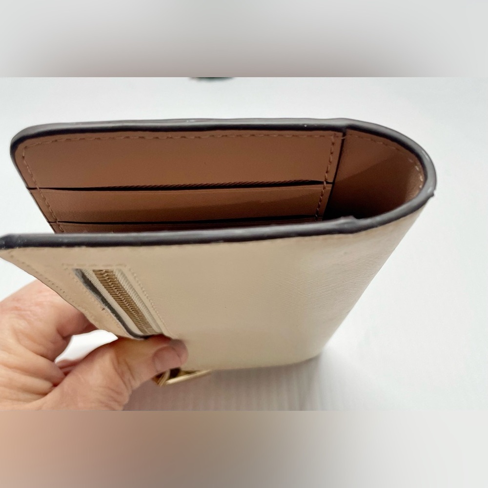 Kate Spade New York Madison Lg Slim Bifold Wallet Meringue,Saffiano Leather NWT - Picture 6 of 9